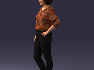 000119 Casual Middle-Aged Woman 0219 3dp 3D Print Model