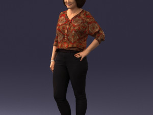 000119 Casual Middle-Aged Woman 0219 3dp 3D Принт Модель