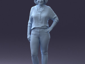 000119 Casual Middle-Aged Woman 0219 3dp 3D Принт Модель