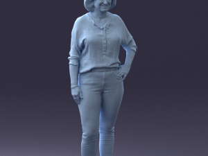 000119 Casual Middle-Aged Woman 0219 3dp 3D Принт Модель