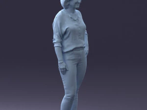 000119 Casual Middle-Aged Woman 0219 3dp 3D Print Model