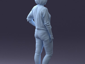 000119 Casual Middle-Aged Woman 0219 3dp 3D Принт Модель