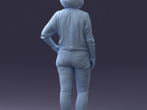 000119 Casual Middle-Aged Woman 0219 3dp 3D Принт Модель