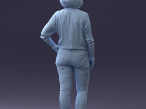 000119 Casual Middle-Aged Woman 0219 3dp 3D Print Model