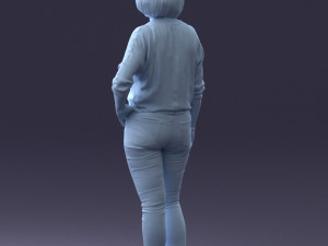000119 Casual Middle-Aged Woman 0219 3dp 3D Принт Модель