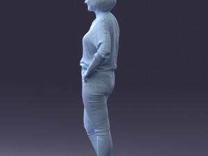 000119 Casual Middle-Aged Woman 0219 3dp 3D Принт Модель