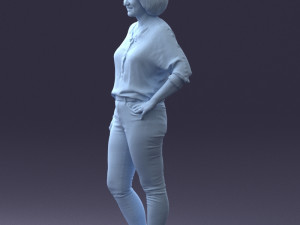 000119 Casual Middle-Aged Woman 0219 3dp 3D Принт Модель