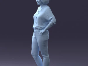 000119 Casual Middle-Aged Woman 0219 3dp 3D Print Model