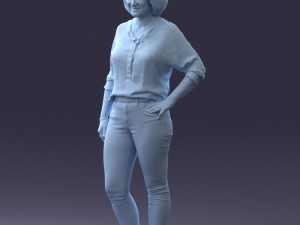 000119 Casual Middle-Aged Woman 0219 3dp 3D Принт Модель