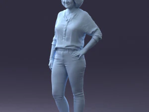 000119 Casual Middle-Aged Woman 0219 3dp 3D Print Model