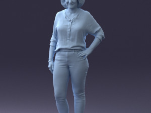 000119 Casual Middle-Aged Woman 0219 3dp 3D Принт Модель