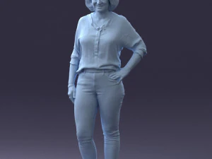 000119 Casual Middle-Aged Woman 0219 3dp 3D Print Model