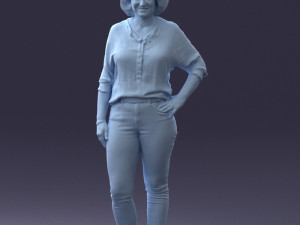 000119 Casual Middle-Aged Woman 0219 3dp 3D Принт Модель