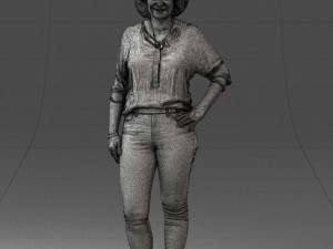 000119 Casual Middle-Aged Woman 0219 3dp 3D Принт Модель
