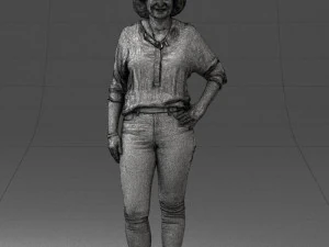 000119 Casual Middle-Aged Woman 0219 3dp 3D Print Model