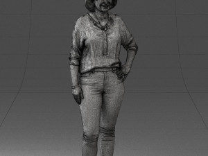 000119 Casual Middle-Aged Woman 0219 3dp 3D Принт Модель