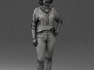 000119 Casual Middle-Aged Woman 0219 3dp 3D Print Model