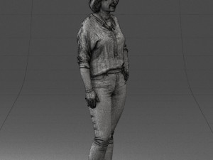 000119 Casual Middle-Aged Woman 0219 3dp 3D Принт Модель