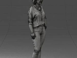000119 Casual Middle-Aged Woman 0219 3dp 3D Print Model
