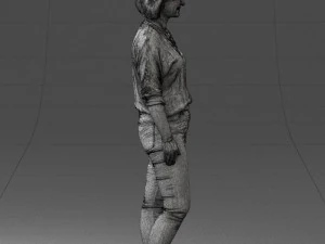 000119 Casual Middle-Aged Woman 0219 3dp 3D Print Model