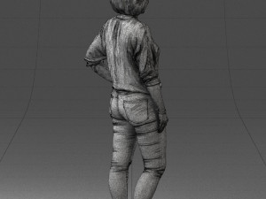 000119 Casual Middle-Aged Woman 0219 3dp 3D Принт Модель