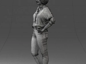 000119 Casual Middle-Aged Woman 0219 3dp 3D Print Model