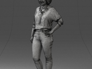 000119 Casual Middle-Aged Woman 0219 3dp 3D Принт Модель