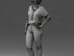 000119 Casual Middle-Aged Woman 0219 3dp 3D Print Model