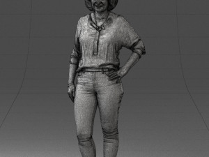 000119 Casual Middle-Aged Woman 0219 3dp 3D Принт Модель