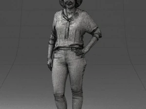 000119 Casual Middle-Aged Woman 0219 3dp 3D Print Model
