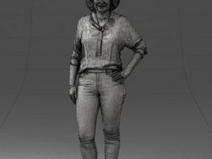 000119 Casual Middle-Aged Woman 0219 3dp 3D Print Model