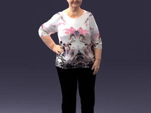 000098 Elderly Woman 1222 3dp 3D Print Model