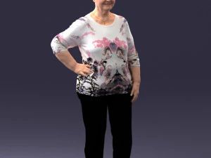 000098 Elderly Woman 1222 3dp 3D Print Model