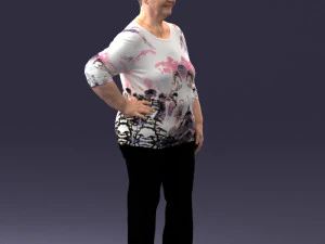 000098 Elderly Woman 1222 3dp 3D Print Model