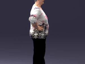 000098 Elderly Woman 1222 3dp 3D Print Model