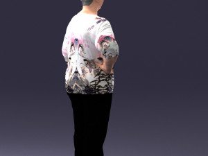 000098 Elderly Woman 1222 3dp 3D Принт Модель