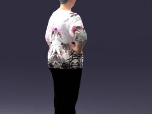 000098 Elderly Woman 1222 3dp 3D Print Model