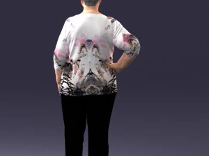 000098 Elderly Woman 1222 3dp 3D Print Model