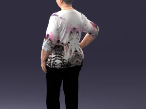 000098 Elderly Woman 1222 3dp 3D Print Model