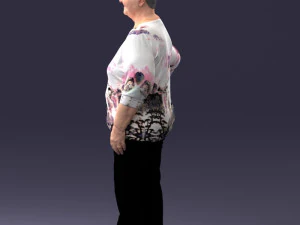 000098 Elderly Woman 1222 3dp 3D Print Model