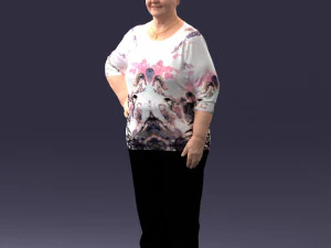 000098 Elderly Woman 1222 3dp 3D Print Model