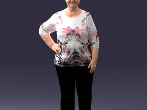 000098 Elderly Woman 1222 3dp 3D Print Model