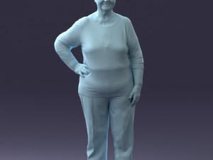 000098 Elderly Woman 1222 3dp 3D Принт Модель
