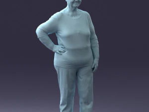 000098 Elderly Woman 1222 3dp 3D Print Model
