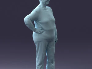 000098 Elderly Woman 1222 3dp 3D Print Model