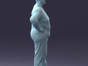 000098 Elderly Woman 1222 3dp 3D Print Model