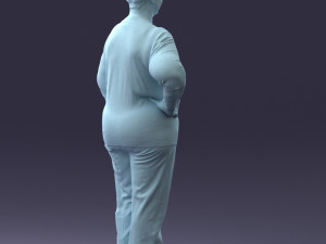 000098 Elderly Woman 1222 3dp 3D Принт Модель