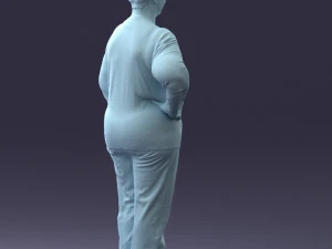 000098 Elderly Woman 1222 3dp 3D Print Model