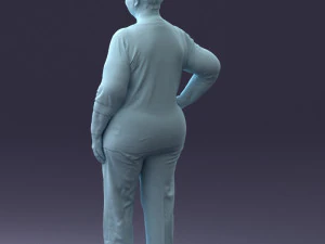 000098 Elderly Woman 1222 3dp 3D Print Model