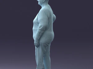 000098 Elderly Woman 1222 3dp 3D Print Model